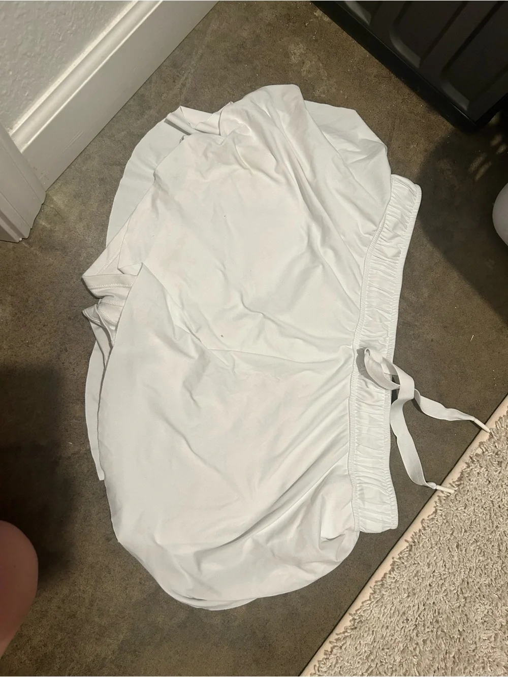 Free People White Drawstring Skort Shorts